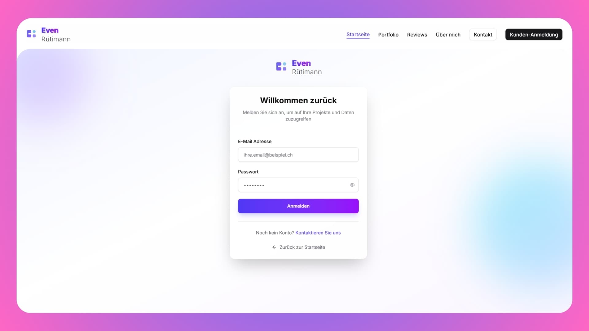 Even Rütimann – Freelancer Hub & Portfolio Bild 1