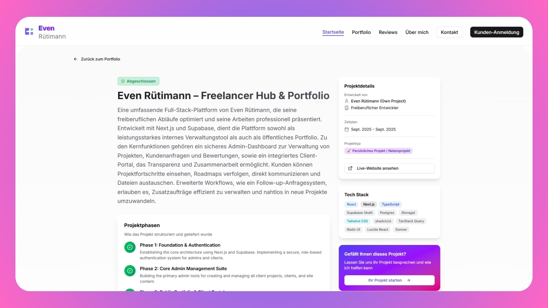 Even Rütimann – Freelancer Hub & Portfolio Bild 2