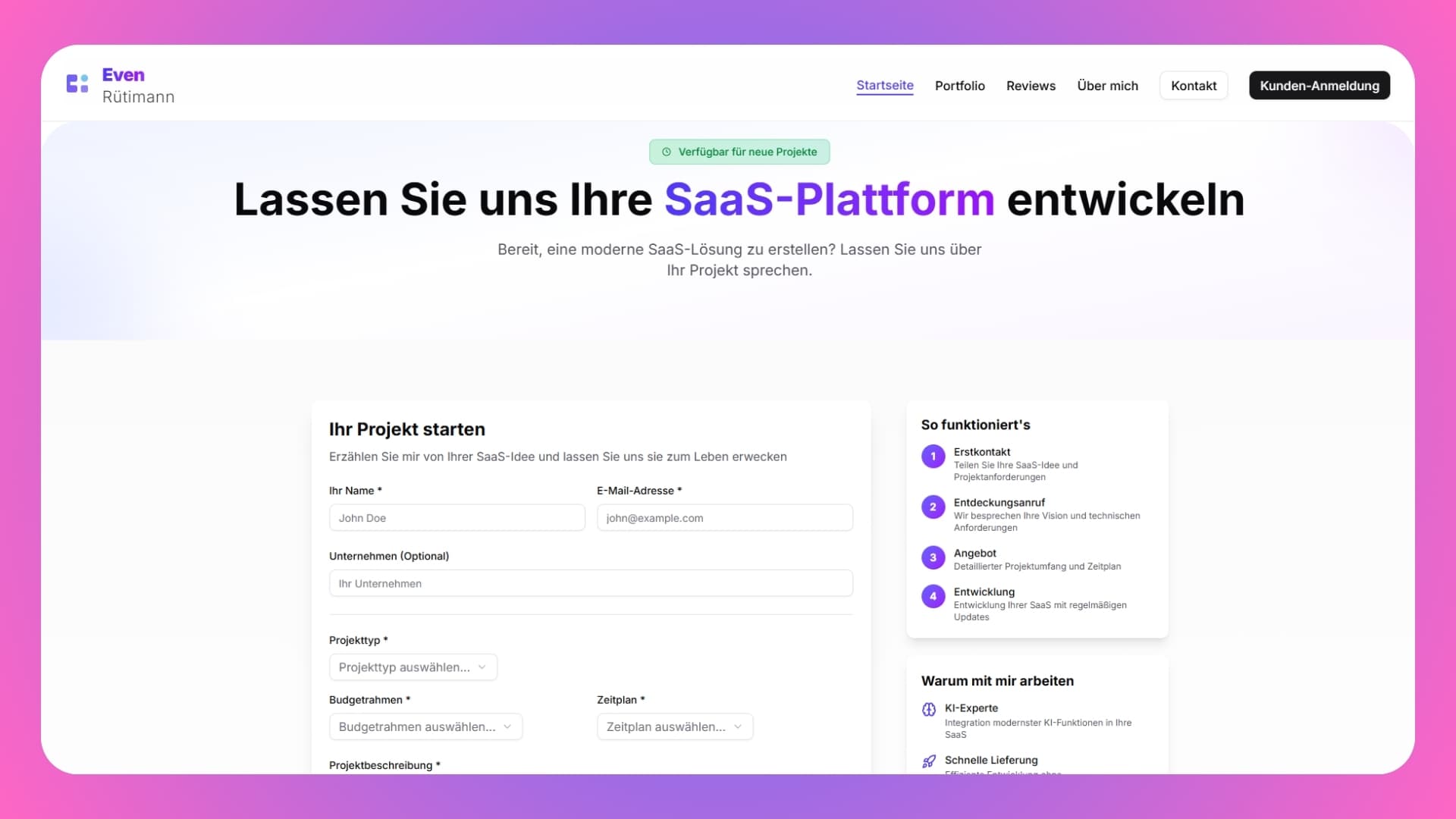 Even Rütimann – Freelancer Hub & Portfolio Bild 3