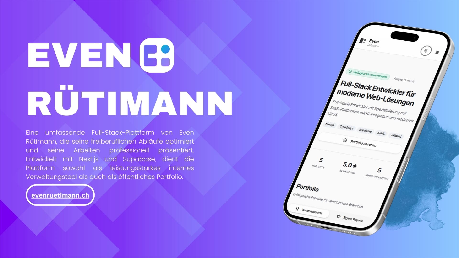Even Rütimann – Freelancer Hub & Portfolio
