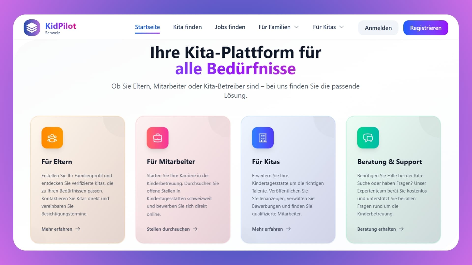 KidPilot – Digitale Plattform für die Kita-Suche Bild 1